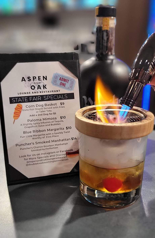 Aspen and Oak smoking cocktail